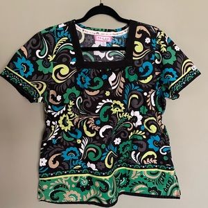 Koi by Kathy Peterson Scrub top. Women’s size Large.